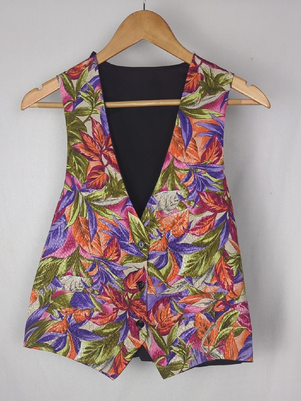 VINTAGE Women's Floral Multicolor Vest M/L